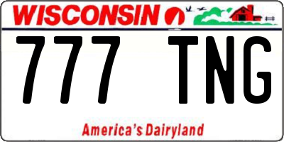 WI license plate 777TNG