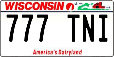 WI license plate 777TNI
