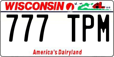 WI license plate 777TPM