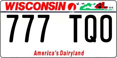 WI license plate 777TQO