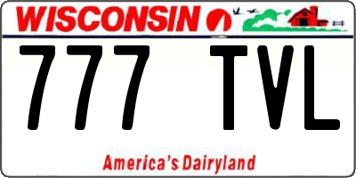 WI license plate 777TVL