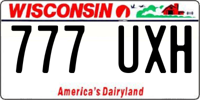 WI license plate 777UXH