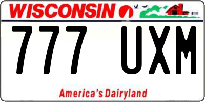 WI license plate 777UXM