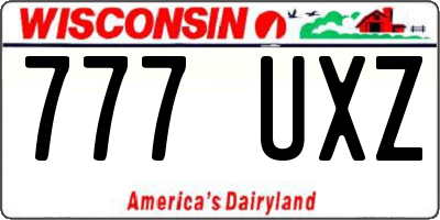 WI license plate 777UXZ