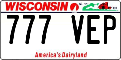 WI license plate 777VEP