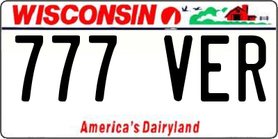 WI license plate 777VER