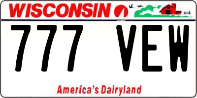 WI license plate 777VEW