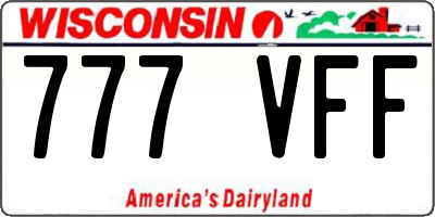 WI license plate 777VFF