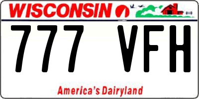 WI license plate 777VFH