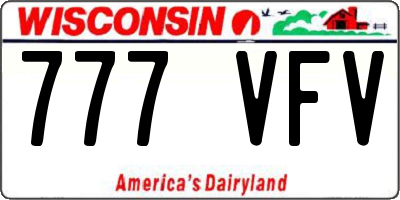 WI license plate 777VFV