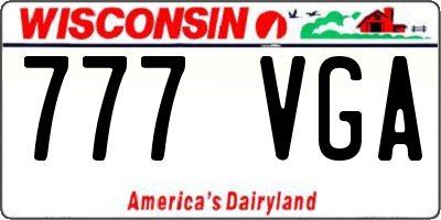 WI license plate 777VGA