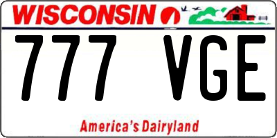 WI license plate 777VGE