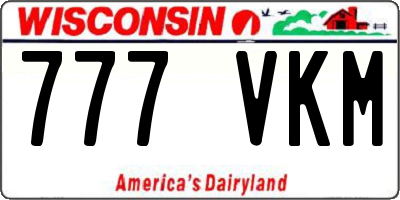 WI license plate 777VKM