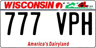 WI license plate 777VPH