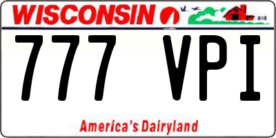WI license plate 777VPI