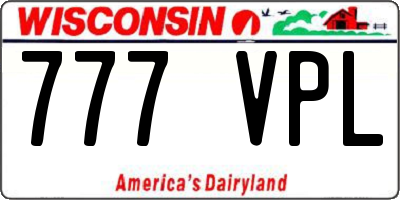 WI license plate 777VPL