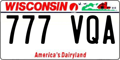 WI license plate 777VQA