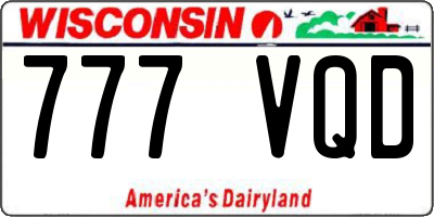 WI license plate 777VQD