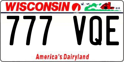WI license plate 777VQE