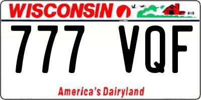 WI license plate 777VQF