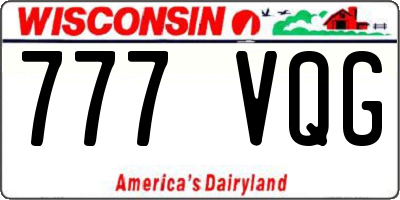 WI license plate 777VQG