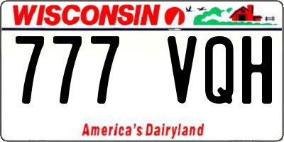 WI license plate 777VQH