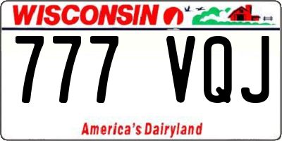 WI license plate 777VQJ