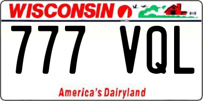 WI license plate 777VQL