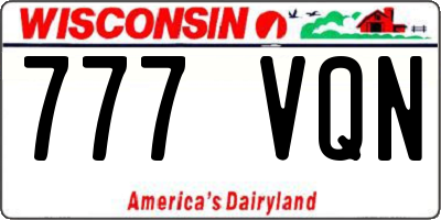 WI license plate 777VQN