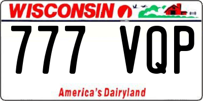 WI license plate 777VQP