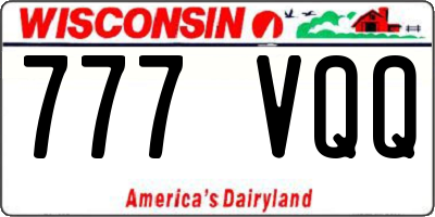 WI license plate 777VQQ