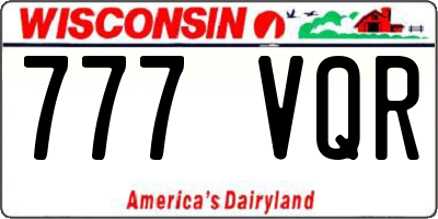 WI license plate 777VQR