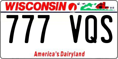 WI license plate 777VQS