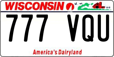 WI license plate 777VQU