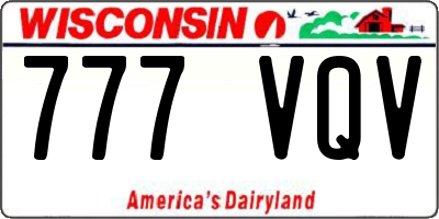 WI license plate 777VQV
