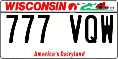 WI license plate 777VQW