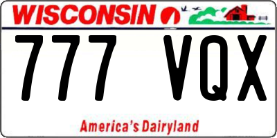 WI license plate 777VQX