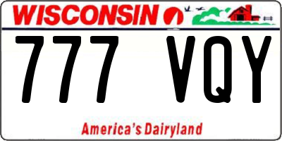 WI license plate 777VQY