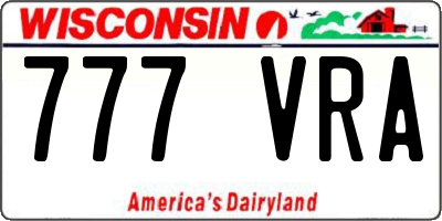 WI license plate 777VRA