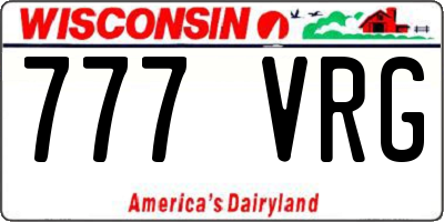 WI license plate 777VRG