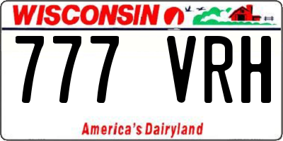 WI license plate 777VRH