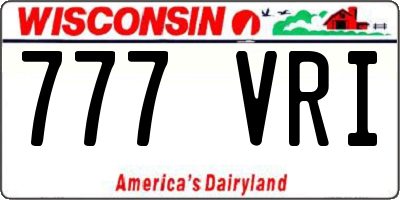 WI license plate 777VRI