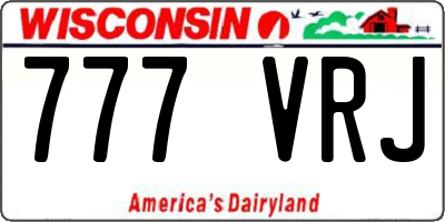 WI license plate 777VRJ