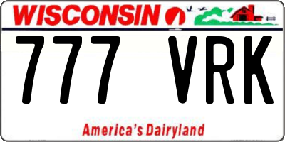 WI license plate 777VRK