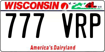 WI license plate 777VRP