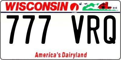 WI license plate 777VRQ