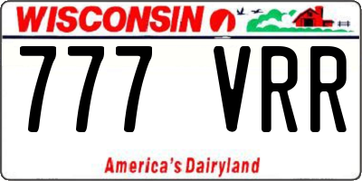 WI license plate 777VRR