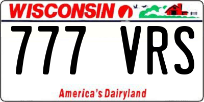 WI license plate 777VRS