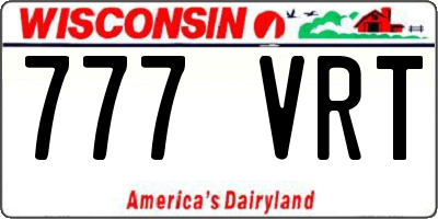 WI license plate 777VRT