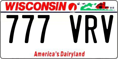 WI license plate 777VRV